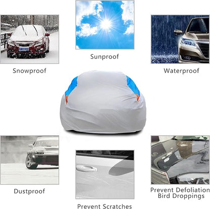 MORNYRAY Waterproof Car Cover All Weather Snowproof UV Protection Windproof - Image 3