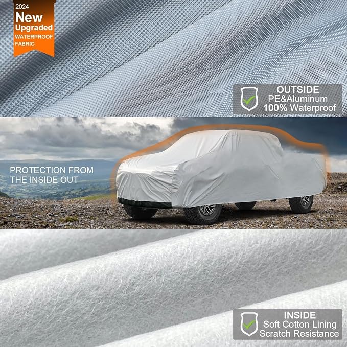 Kayme Full Size Truck Cover Waterproof All Weather, Heavy Duty Outdoor Large - Image 2