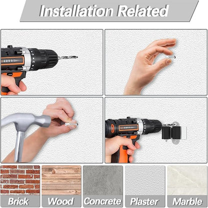 3-H Broom Hanger, Mop Holder Wall Mount 8 Pack, Broom Holder Wall Mount - Image 6
