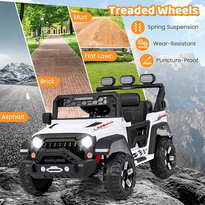 Costzon Kids Ride on Truck, 12V Electric Ride on Car - Image 8