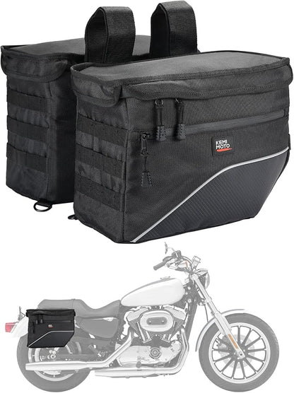 KEMIMOTO Upgrade Motorcycle Saddle Bags Middle-Sized Throw Over Saddlebags by kemimoto