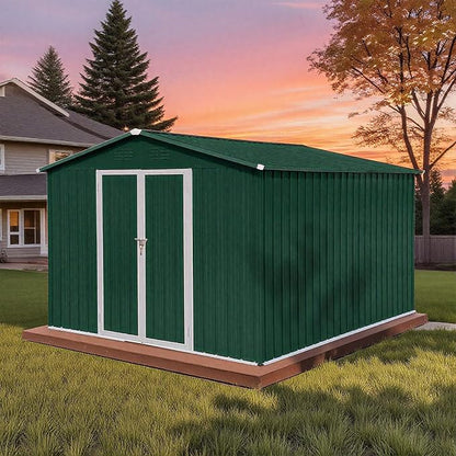 10 x 8 FT Outdoor Storage Shed, Metal Garden Tool Shed - Image 3