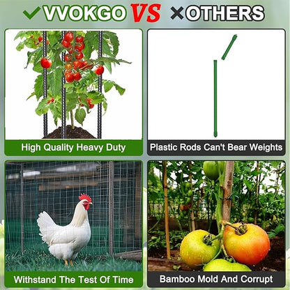 VVOKGO Rebar Stakes 48 Inch 16-Pack Concrete Form Stakes Heavy Duty Straight - Image 4