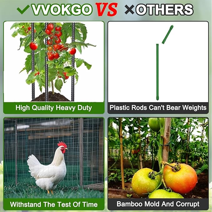 VVOKGO Rebar Stakes 36 Inch 16-Pack Concrete Form Stakes Heavy Duty Straight - Image 4