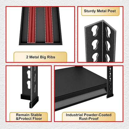 40" W Garage Shelving Heavy Duty, 2200 Lbs Loads Garage Storage Shelves Heavy - Image 4