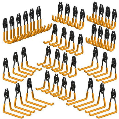 3-H Garage Wall Hooks 42 Pack, Heavy Duty Garage Hooks by 3-H