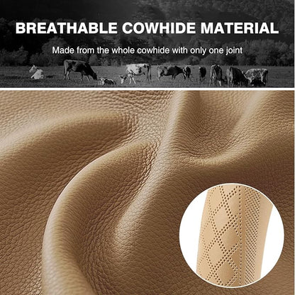 【2025 Model】 High-Grade Real Cowhide Steering Wheel Cover - Image 3