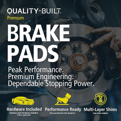 Premium Semi-Metallic Front Brake Pads Compatible - Image 4