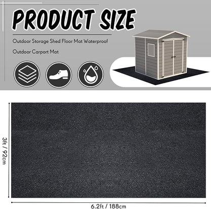 Haull Outdoor Storage Shed Floor Moat Waterproof Outdoor Carport Mat Thickened - Image 2