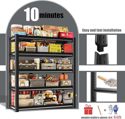 78" H Garage Shelving Heavy Duty，2800LBS Loads Adjustable Garage Storage Shelves - Image 6