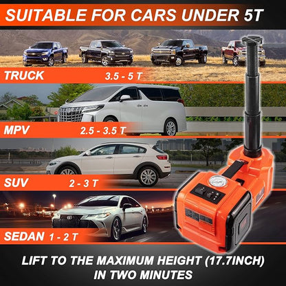 E-HEELP Electric Car Jack Kit 5Ton 12V Hydraulic Car Jack Lift - Image 2