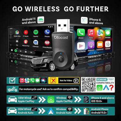 OTTOCAST Mini Dongle Wireless CarPlay Adapter - Image 2