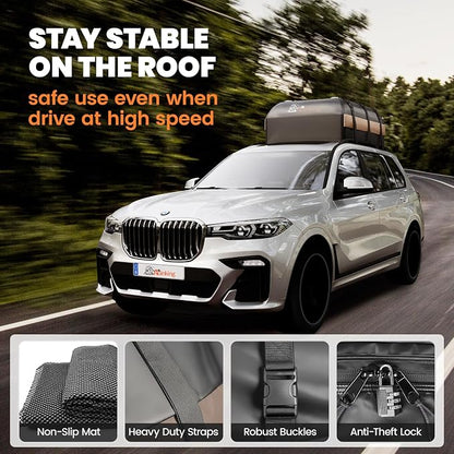 Asinking Car Rooftop Cargo Carrier Bag, 22 Cubic Feet Waterproof Roof Cargo Bag - Image 3