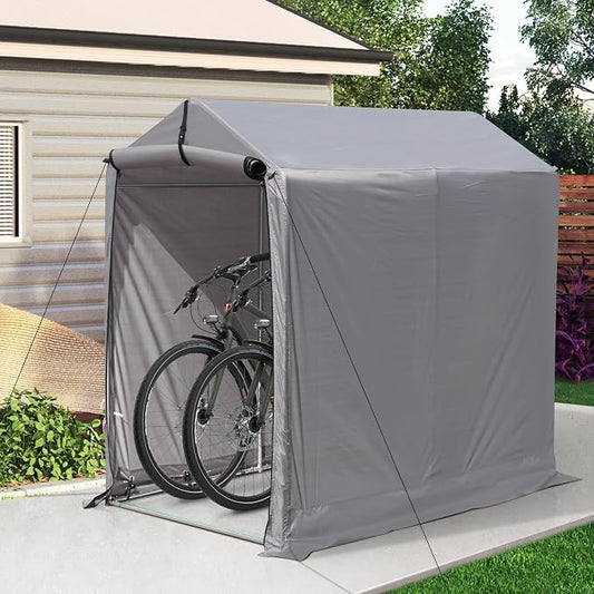 Outdoor Storage Shed 6 x 3Ft Heavy Duty Portable Storage Shelter by Raysfung