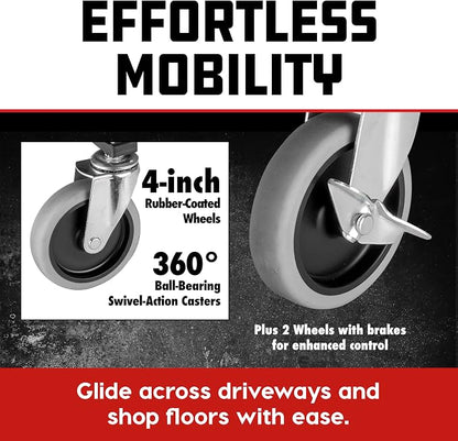 Powerbuilt Heavy-Duty Utility Rolling Seat Upgraded - Image 5