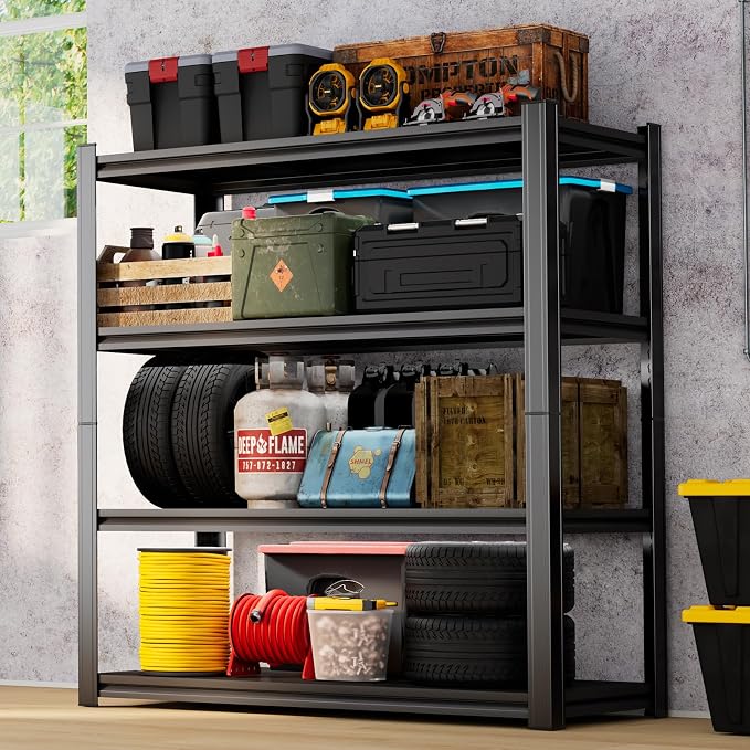 55''H Garage Shelving 2400LBS Heavy Duty Shelving Units, Garage Storage Shelves - Image 2