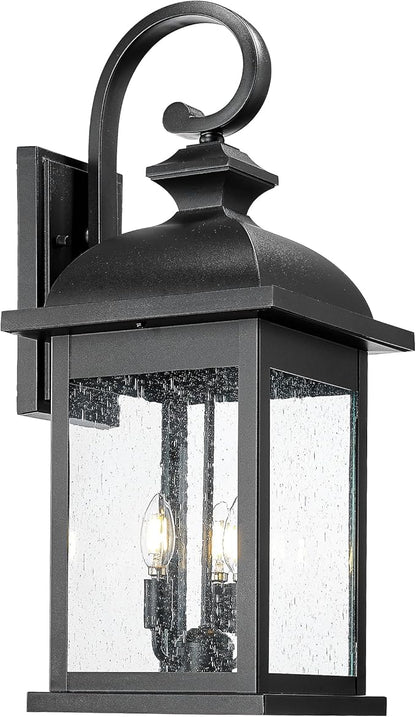 FEMILA 26" Outdoor Wall Light, Large Exterior Wall Light Fixtures, 3 Light by FEMILA