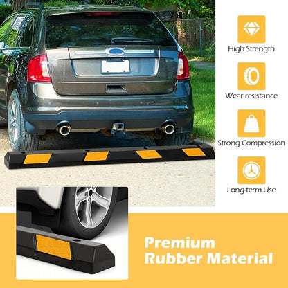 IRONMAX Rubber Parking Curb, 8800 LBS Weight Capacity Parking Block - Image 3