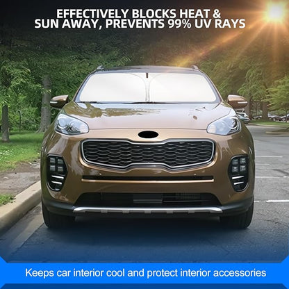 Windshield Sun Shade for Kia Sportage 2018-2022 Foldable Sunshade Custom Fit - Image 7