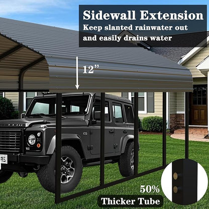 Heavy Duty Metal Carport 20x20 ft Galvanized Steel Frame RV Carport Storage All - Image 4