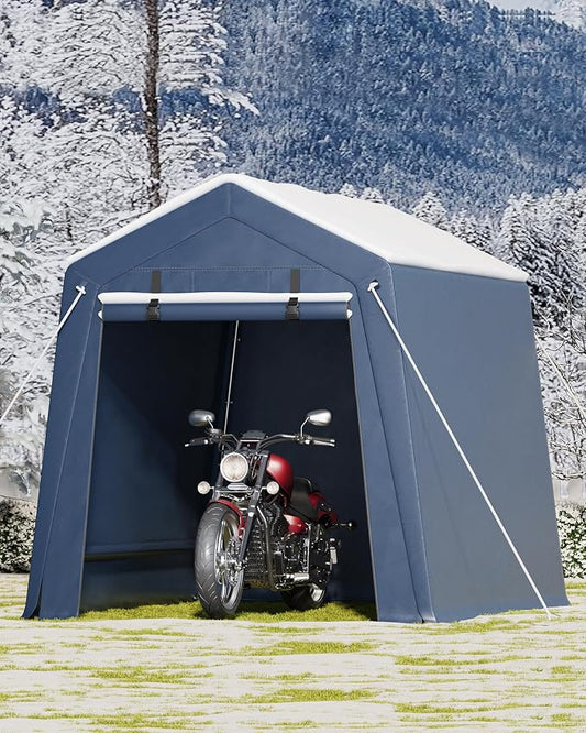 6x8 FT Motorcycle Shed, Durable Outdoor Motorcycle Storage Tent by Unknown