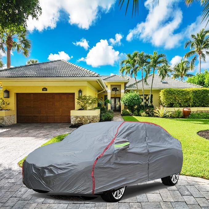 Breathable New Material, Waterproof Car Cover, Locks and Zipper Doors, - Image 3