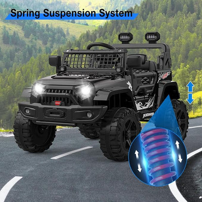 12V Kids Electric Ride On Truck Car w/Parent Remote Control, Spring Suspension - Image 8