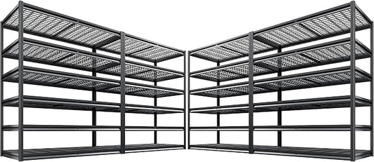 REIBII 3500LBS Garage Shelving, Adjustable Storage Shelves Heavy Duty, 6 Tier by REIBII