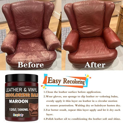 Maroon Leather Repair Kit for Furniture Dye Car Interior Vinyl Seats Paint - Image 4