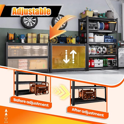 Large Garage Shelving, 5-Tier Garage Storage Shelves 3000LBS Heavy Duty - Image 8
