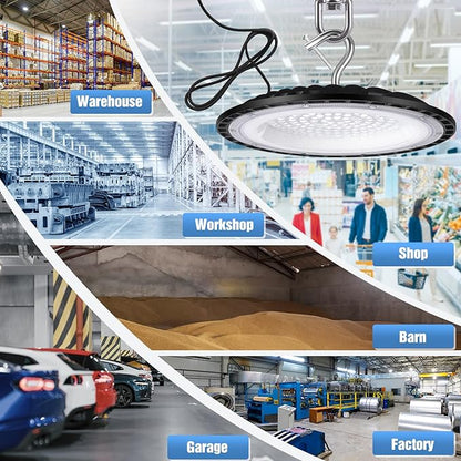 20 Pack 150W UFO Led High Bay Light Fixture, 5000K Daylight Commercial Shop Bay - Image 5