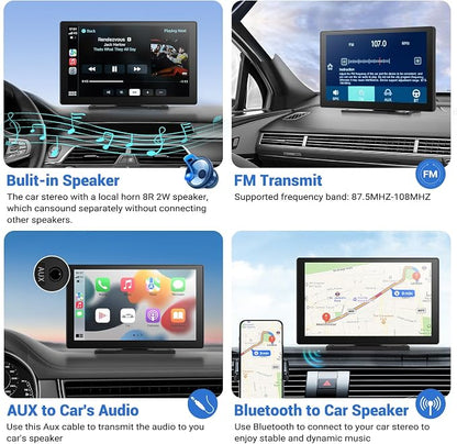 Wireless Apple Carplay Screen for Car 4K Dash Cam, - Image 4