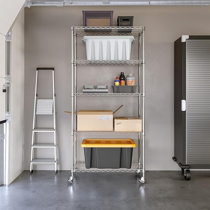 Seville Classics UltraDurable Heavy Duty NSF Solid Steel Wire Rack Storage Unit - Image 4