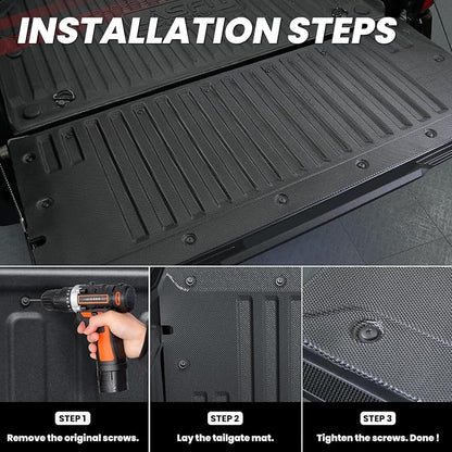LASFIT Tailgate Mat for Toyota Tacoma 2024 2025, All Weather Truck Tailgate - Image 2