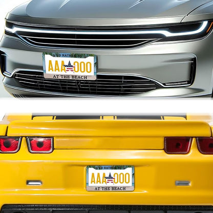 License Plate Frames Multicolor Car License Plate Frame I'd Rather Be at The - Image 8