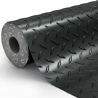 8.2 x 23 FT Garage Floor Mat, 2.8mm Thickened Diamond Plate PVC Garage Flooring by Unknown