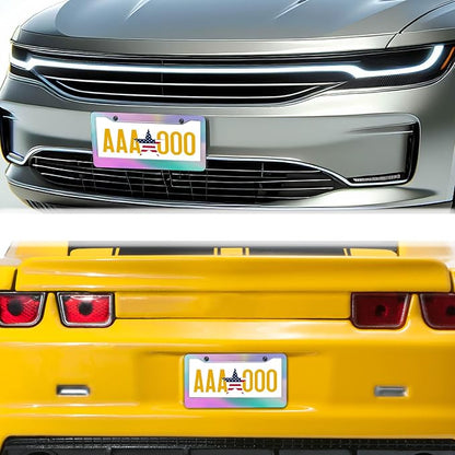 License Plate Frame Holder Rainbow License Plate Frames - Image 8