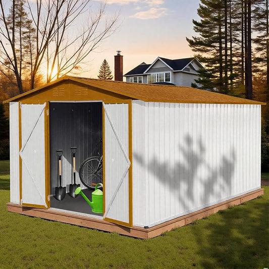 10 x 12 FT Outdoor Storage Shed, Metal Garden Tool Shed by Unknown