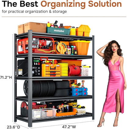 47.2''W Wire Shelving Unit, 3500LBS Capacity Heavy Duty Storage - Image 2