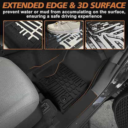 TripleAliners Floor Mats & Trunk Mat & Rear Seatback Cover All Weather TPE - Image 8