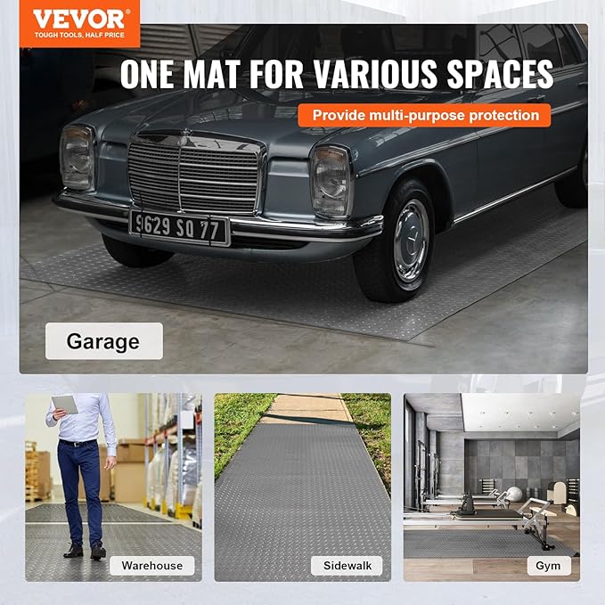 VEVOR Garage Floor Mat, 25.5 x 3.6 FT PVC Garage Flooring Roll, 2.5mm Thickness - Image 2