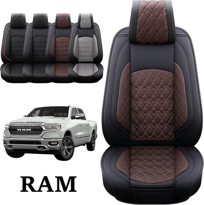 JOJOBAY Car Seat Covers for Dodge Ram 2 Pcs Front, Fit Ram 2009-2025 - Image 3