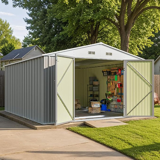 Patiowell 10 x 12 FT Metal Storage Shed by Patiowell