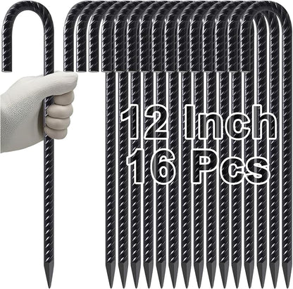 VVOKGO Rebar Stakes 12 Inches J Hook Heavy Duty Chain Link Fence Stakes by VVOKGO