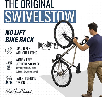 StoreYourBoard SwivelStow Mountain Bike Storage – Heavy Duty Bike Hanger - Image 2