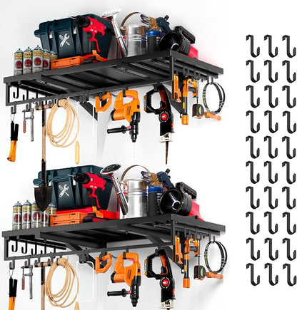 2pcs Garage Wall Shelving - 42in Extra Large Heavy Duty Floating Shelves by ztysn