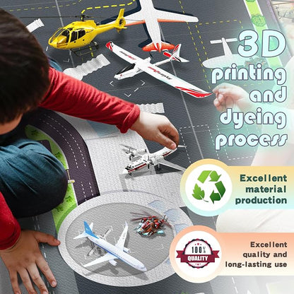 Play Rug for Playroom 2x3 Airport Carpet for Boys Bedroom - Image 3