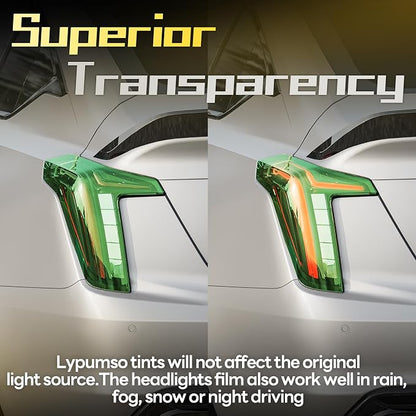 Lypumso 16 x 60 Inches Headlight Taillight Car Tint Vinyl Film, Self Adhesive - Image 5