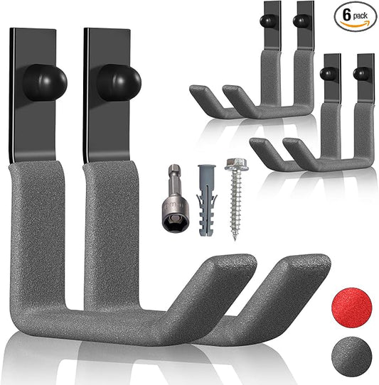Garage Hooks for Hanging Heavy Duty, Ladder Hooks for Garage Wall Hanger by SunVFaFa