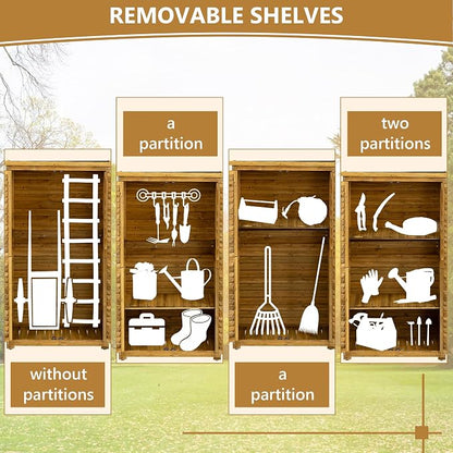 63 "H x 34.25 "L x 18.5 "W Vertical Garden Shed - Image 4